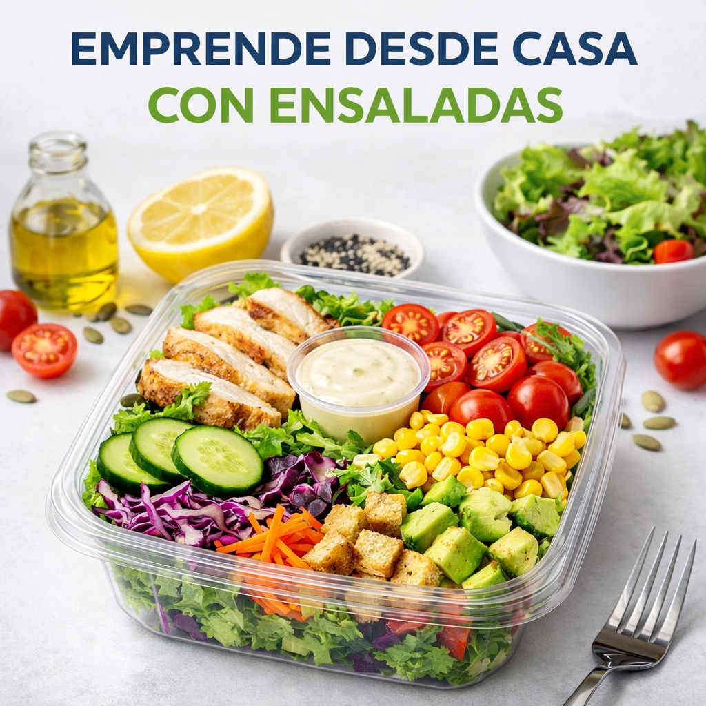 Emprende desde casa con ensaladas faciles, economicos  y rentables
